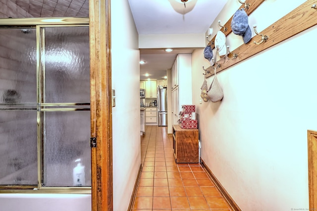 8 Whippoorwill Ln, Bethany, CT 06524 - hall featuring tile patterned flooring and baseboards