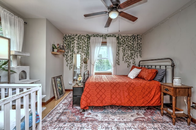 8 Whippoorwill Ln, Bethany, CT 06524 - bedroom featuring wood finished floors, ceiling fan, and baseboards