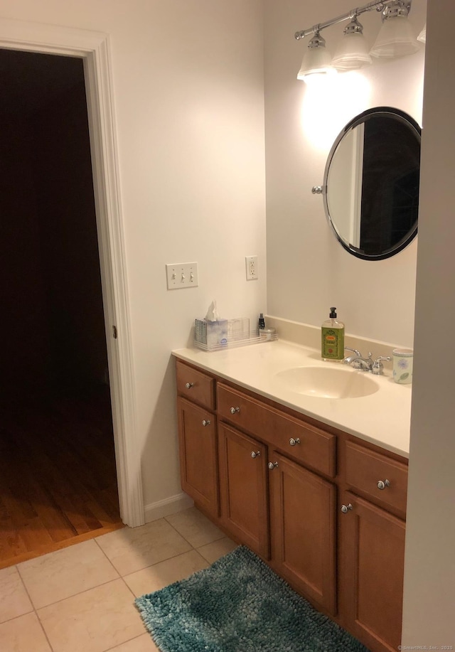 41 Mesa Dr, Bethany, CT 06524 - bathroom featuring tile patterned floors and vanity