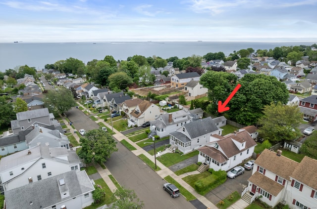 128 Grove Pl, West Haven, CT 06516 - aerial perspective of suburban area featuring a large body of water