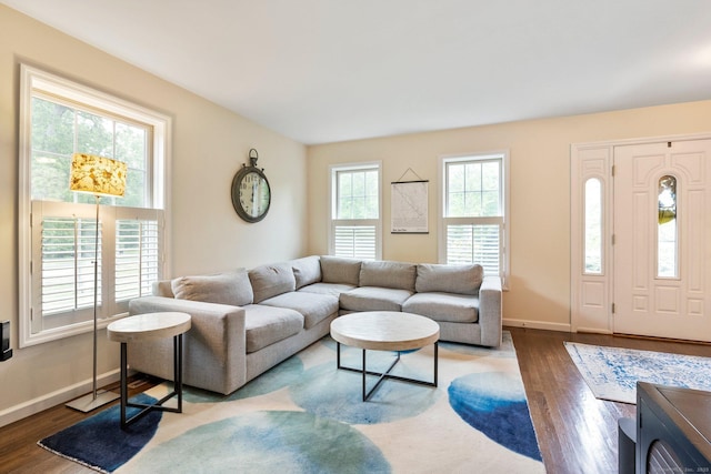 220 Bushy Hill Rd, Deep River, CT 06417 - living area featuring baseboards and wood finished floors