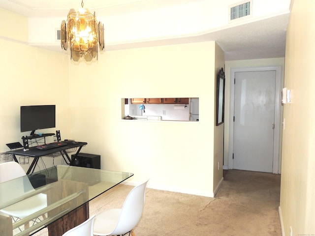 16 Essex St Unit 5F, Hartford, CT 06114 - office with light colored carpet, a chandelier, and baseboards