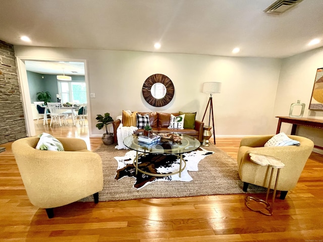 35 W Ridge Dr, West Hartford, CT 06117 - living room with wood finished floors, recessed lighting, and baseboards