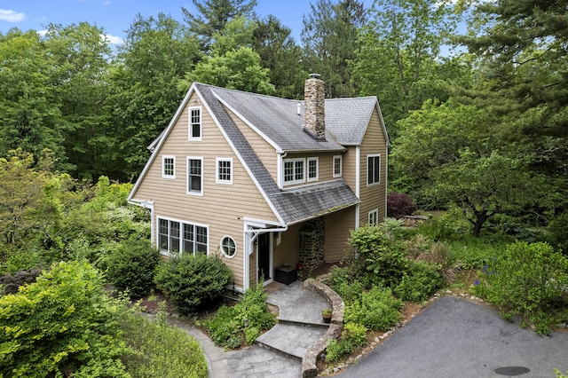 238 Park Rd, Oxford, CT 06478 - view of front of property with a chimney and roof with shingles
