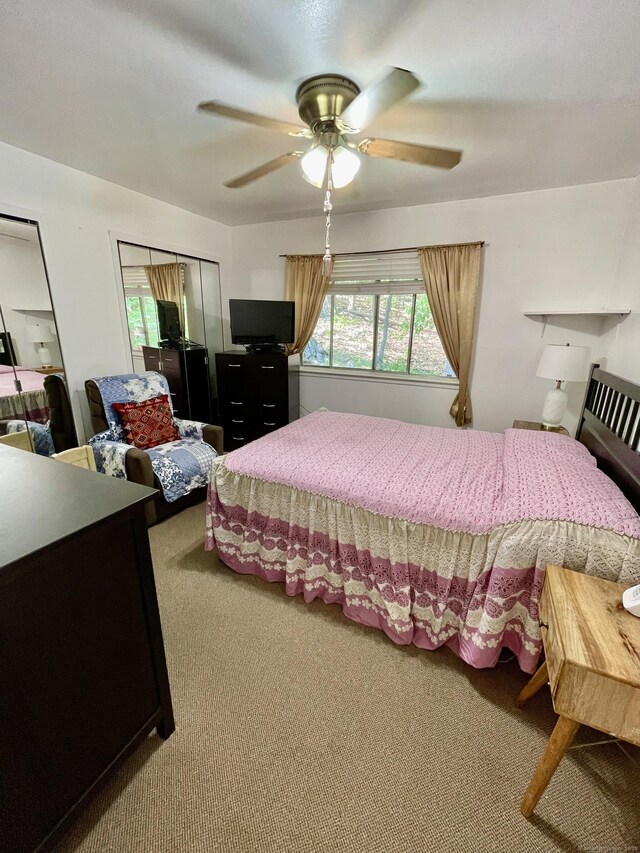 200 Woodmont Ave Apt 127, Bridgeport, CT 06606 - carpeted bedroom with a ceiling fan