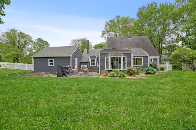 17 Chester Rd, Easton, CT 06612 - back of property with a patio and a chimney