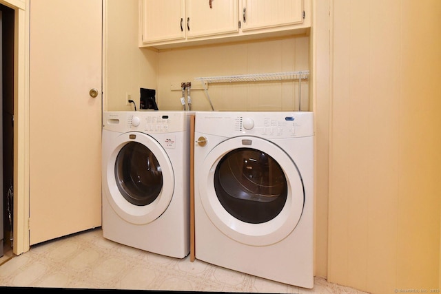 107 Colchester Commons, Colchester, CT 06415 - laundry room featuring cabinet space, independent washer and dryer, and light flooring