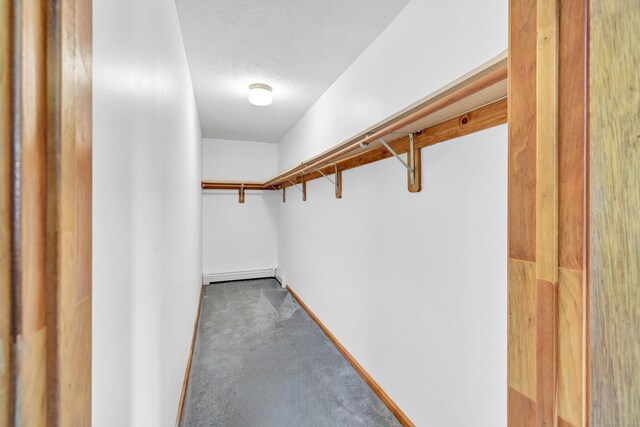 9 Cypress Ln, Trumbull, CT 06611 - walk in closet with a baseboard heating unit and carpet floors