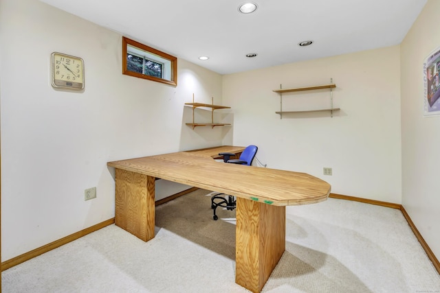 9 Cypress Ln, Trumbull, CT 06611 - carpeted home office featuring baseboards and recessed lighting