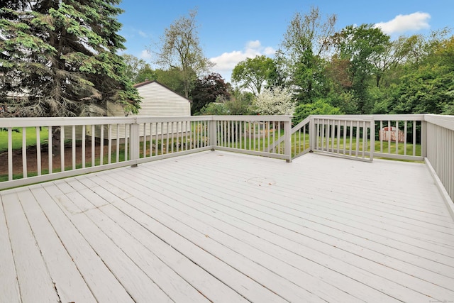 9 Cypress Ln, Trumbull, CT 06611 - deck featuring view of wooded area