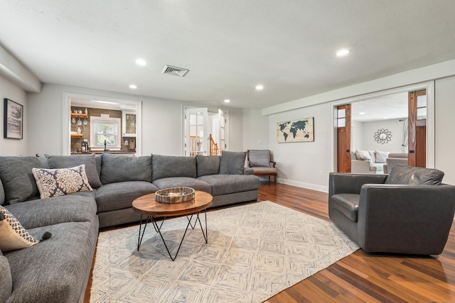 19 Huckleberry Dr S, Norwalk, CT 06850 - living room featuring wood finished floors, recessed lighting, and baseboards
