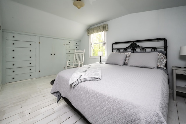 81 Milton Rd, Goshen, CT 06756 - bedroom featuring vaulted ceiling and light wood-style flooring