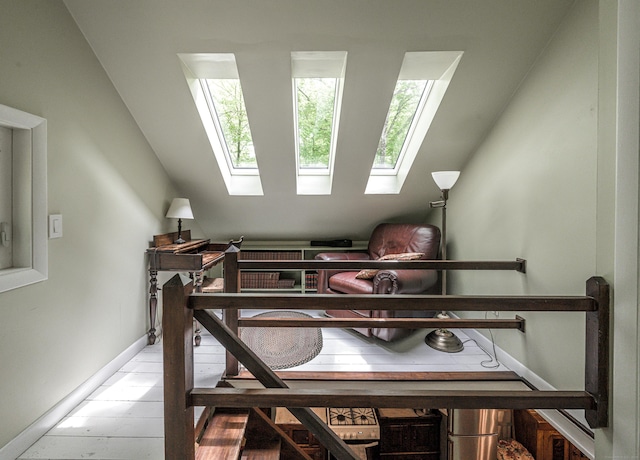 81 Milton Rd, Goshen, CT 06756 - office area featuring a skylight and lofted ceiling