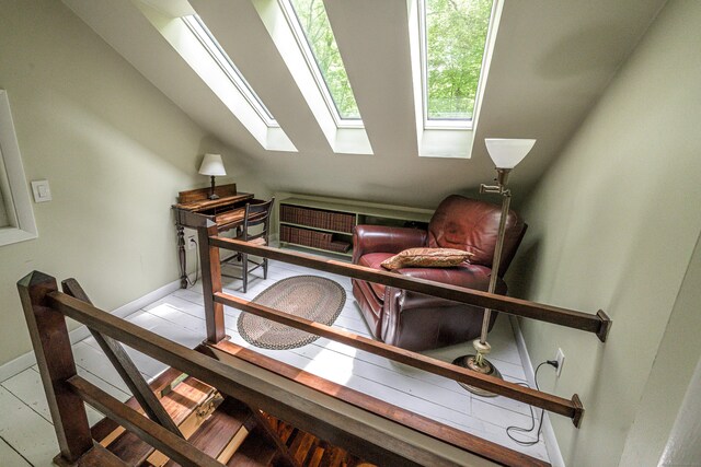81 Milton Rd, Goshen, CT 06756 - office area with a skylight and vaulted ceiling