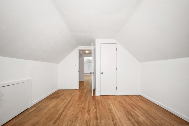166 Wynola Ave, New Britain, CT 06051 - bonus room with light wood-style flooring, baseboards, and lofted ceiling