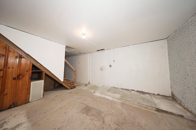 166 Wynola Ave, New Britain, CT 06051 - unfinished below grade area featuring stairs