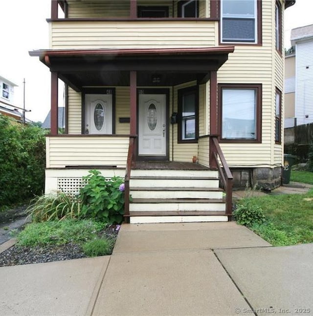 48 Moore Ave, New London, CT 06320 - view of front of property featuring a porch