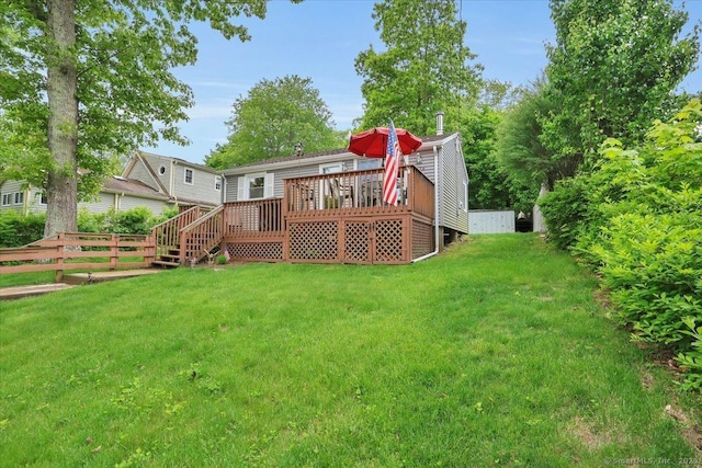 124 Deepwood Dr, Hebron, CT 06231 - rear view of property with a wooden deck and stairs
