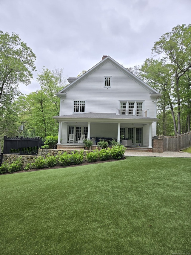 20 Crawford Rd, Westport, CT 06880 - rear view of property featuring french doors