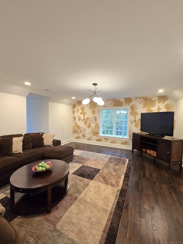 20 Crawford Rd, Westport, CT 06880 - living area featuring wood finished floors, baseboards, and recessed lighting