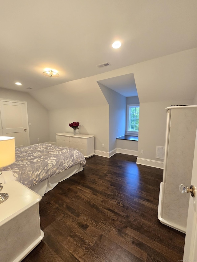 20 Crawford Rd, Westport, CT 06880 - bedroom featuring wood finished floors, lofted ceiling, baseboards, and recessed lighting
