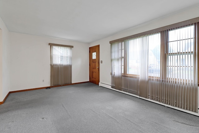 52 Fairview Ave, Bristol, CT 06010 - carpeted spare room with baseboards and a baseboard radiator