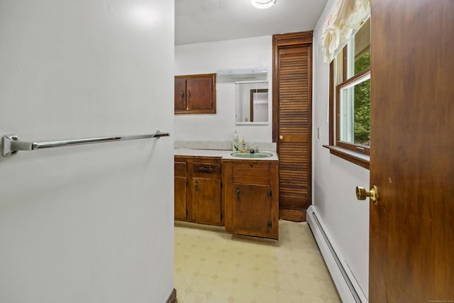 205 Allentown Rd, Plymouth, CT 06786 - bathroom with a baseboard radiator, tile patterned floors, and vanity