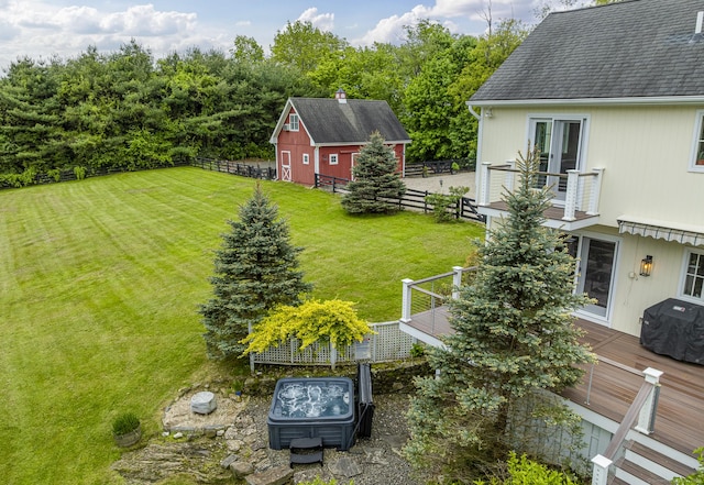168 Fern Ave, Litchfield, CT 06759 - view of yard featuring a deck and an outdoor structure
