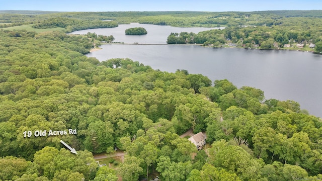 19 Old Acres Rd, East Haddam, CT 06469 - drone / aerial view of a nearby body of water and a heavily wooded area