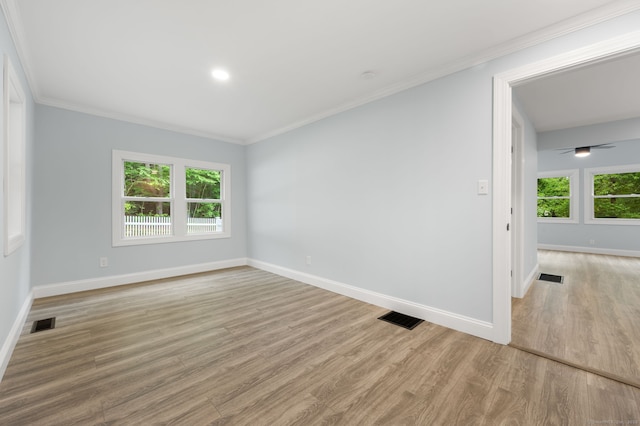 19 Old Acres Rd, East Haddam, CT 06469 - unfurnished room with wood finished floors, baseboards, and crown molding