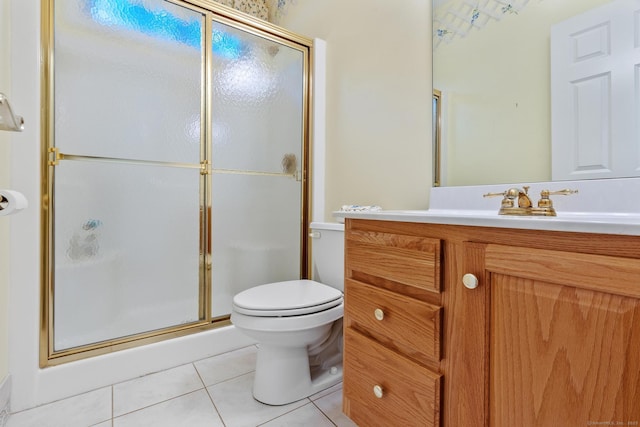 192 Rosewood Ln Unit 192, Berlin, CT 06037 - full bathroom with tile patterned flooring, a shower stall, vanity, and toilet