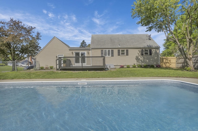 37 Litchfield Dr, Enfield, CT 06082 - view of pool with a wooden deck