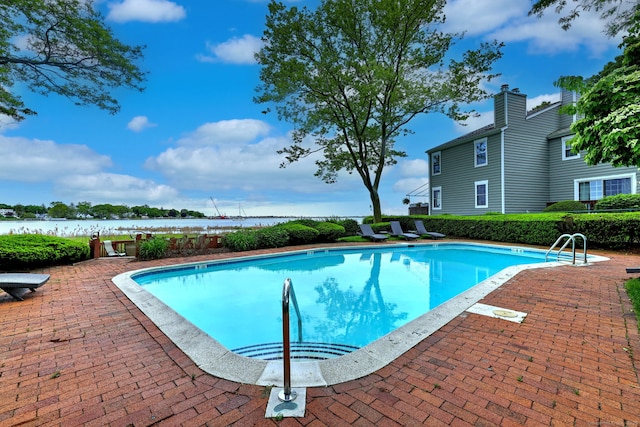 107 Ferry Ct Unit 107, Stratford, CT 06615 - outdoor pool featuring a patio area and a water view