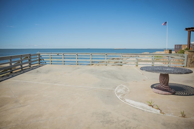 28 Morgan Ter, East Haven, CT 06512 - view of patio / terrace with a water view