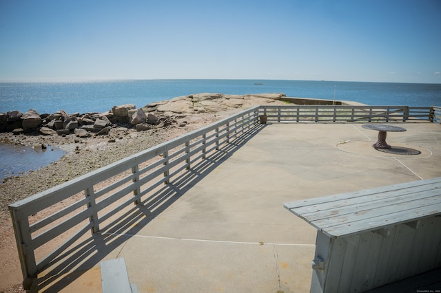 28 Morgan Ter, East Haven, CT 06512 - view of patio featuring a water view