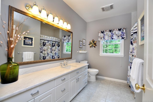 151 Oakridge, Farmington, CT 06085 - full bathroom with vanity, tile patterned floors, and a shower with shower curtain