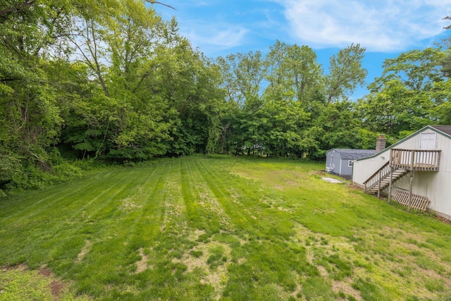 1190 Peck Ln, Cheshire, CT 06410 - view of grassy yard featuring stairway