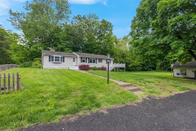 1190 Peck Ln, Cheshire, CT 06410 - single story home featuring a chimney