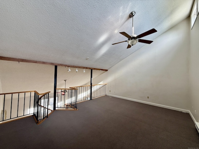 102 Beard Dr Unit 102, New Milford, CT 06776 - empty room featuring ceiling fan, carpet floors, a textured ceiling, and baseboards