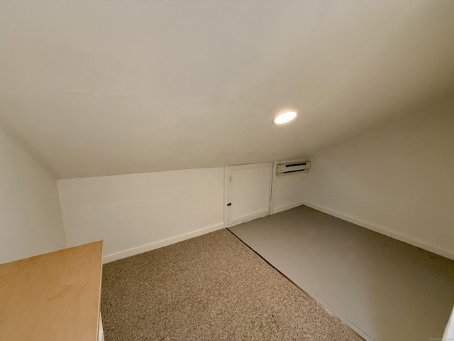 102 Beard Dr Unit 102, New Milford, CT 06776 - bonus room featuring a wall mounted air conditioner, recessed lighting, baseboards, and vaulted ceiling