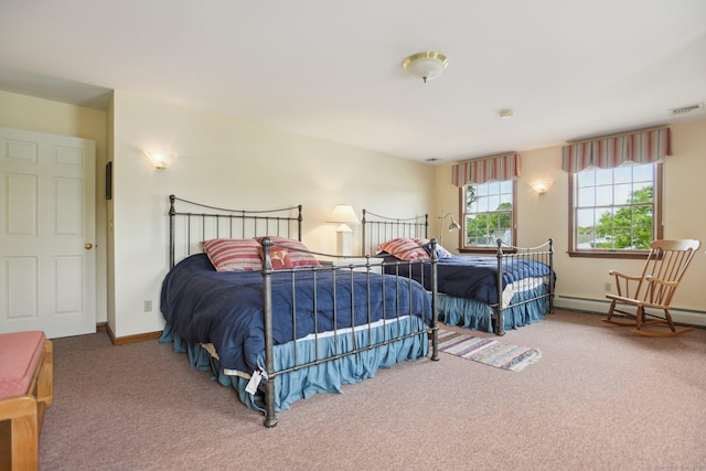 40 Holmes St, Stonington, CT 06355 - carpeted bedroom featuring baseboard heating and baseboards
