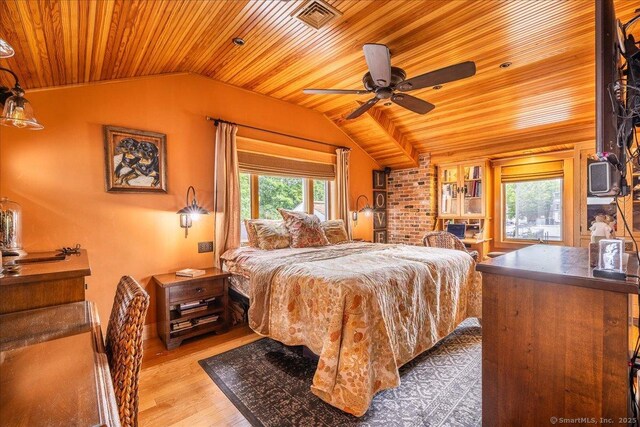 311 Captain Thomas Blvd, West Haven, CT 06516 - bedroom with wooden ceiling, lofted ceiling, and wood finished floors