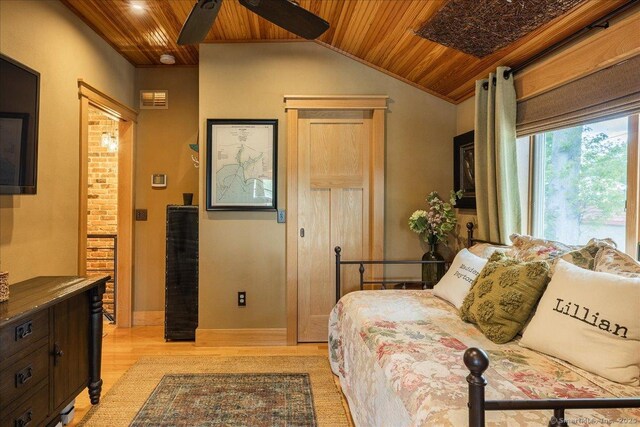 311 Captain Thomas Blvd, West Haven, CT 06516 - bedroom featuring wood ceiling, light wood finished floors, and vaulted ceiling