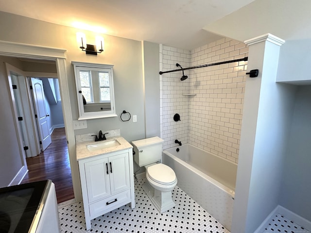 1188 Worthington Rdg, Berlin, CT 06037 - bathroom with vanity, toilet, tub / shower combination, and baseboards