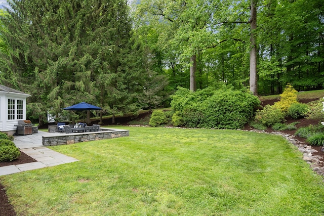 104 Cheesespring Rd, Wilton, CT 06897 - view of green lawn featuring a patio area