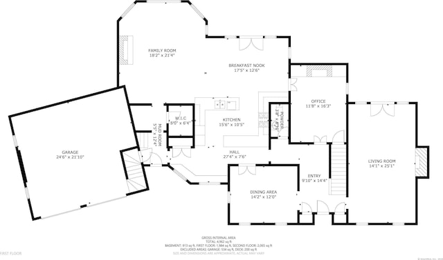 104 Cheesespring Rd, Wilton, CT 06897 - floor plan / room layout