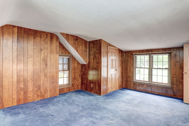 216 Belleview Ave, Southington, CT 06489 - carpeted empty room with a textured ceiling and wood walls
