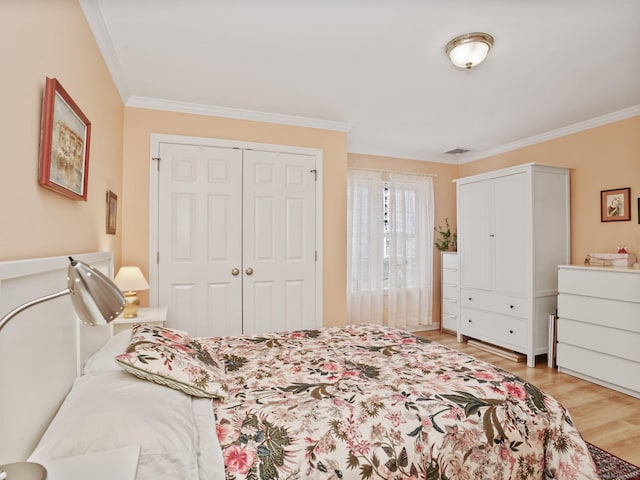 19 Isaacs St Apt 307, Norwalk, CT 06850 - bedroom with crown molding and wood finished floors