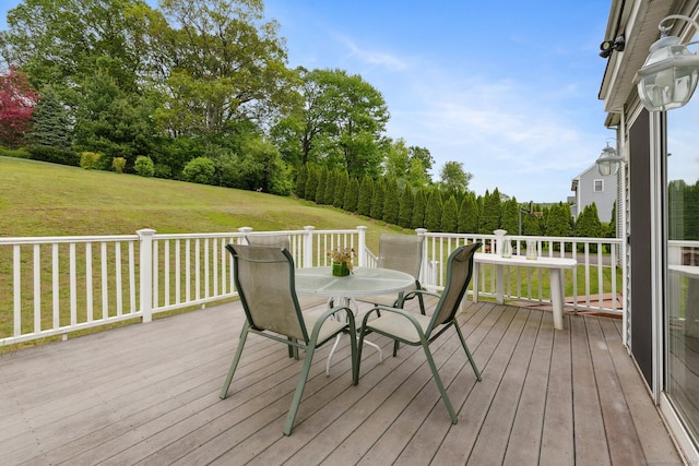 63 Old Cider Mill Rd, Southington, CT 06489 - deck featuring outdoor dining area and a yard