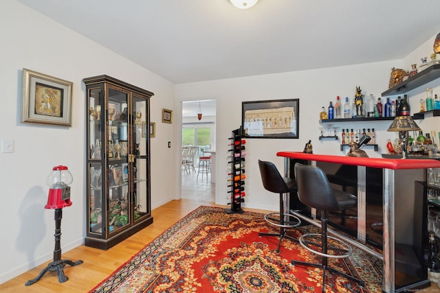 63 Old Cider Mill Rd, Southington, CT 06489 - indoor dry bar with wood finished floors and baseboards